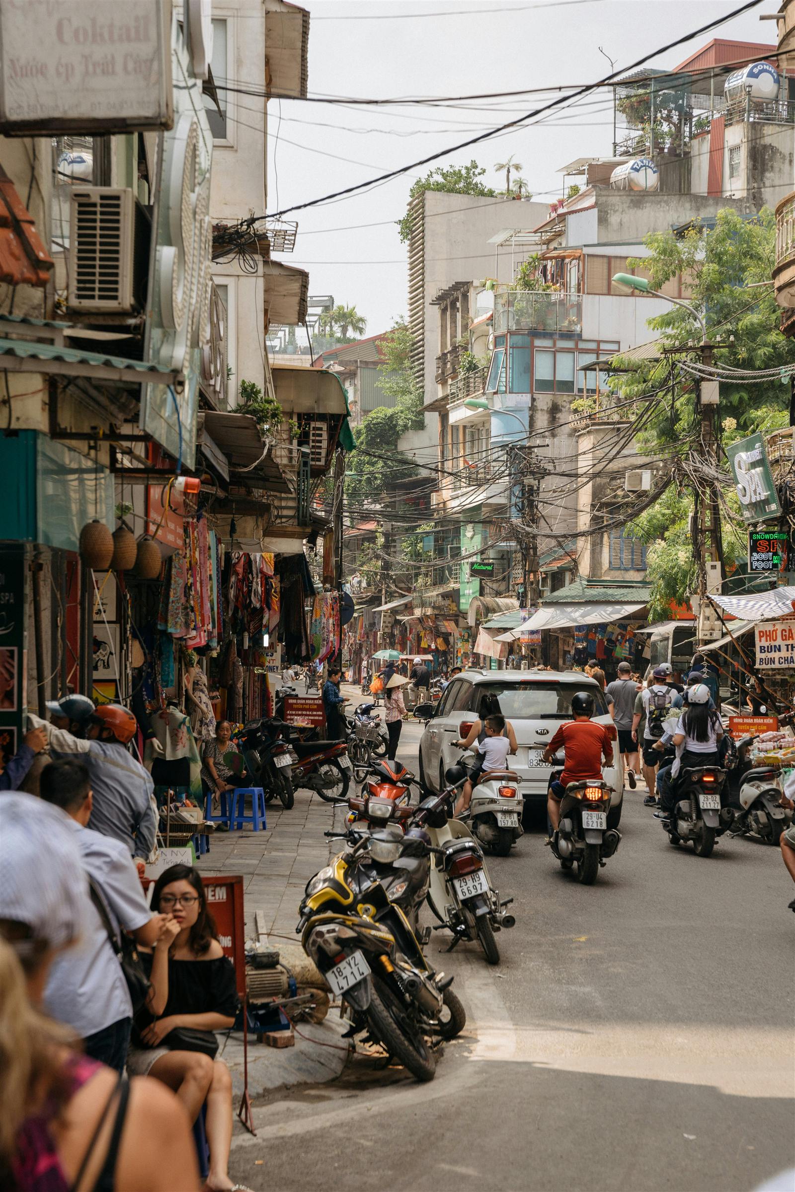 Cafes and streets of Hanoi's Old Quarter