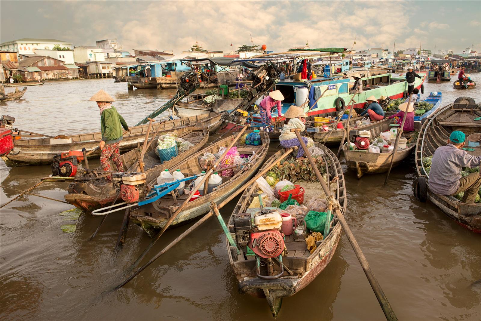 Canals winding through the Mekong Delta